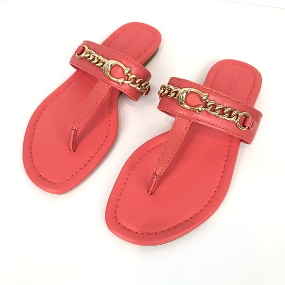 coral sandals
